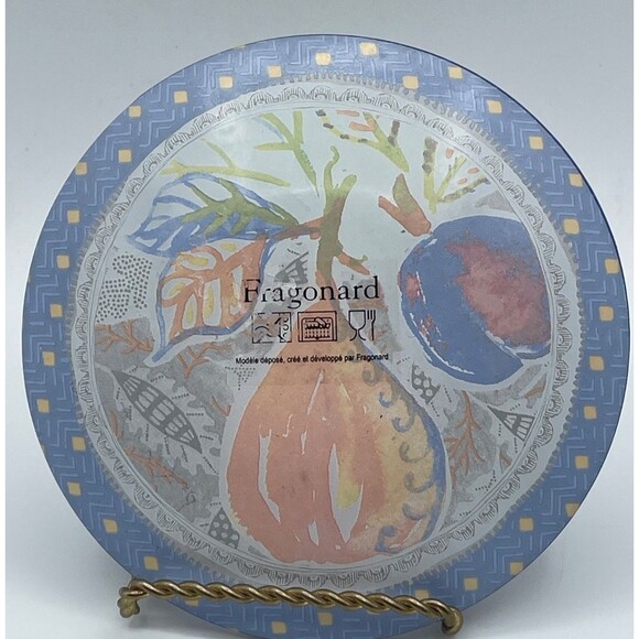 Fragonard Parfumeur Rose Ambre Glass Soap Dish Plate 5” - Picture 8 of 9